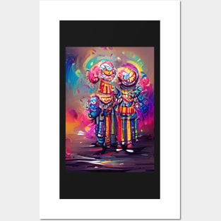 2 COLURFUL ( COLORFUL ) CLOWNS Posters and Art